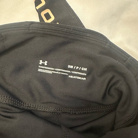 Under Armour Two-Tone Black and White Leggings Tights Heat Gear Womens Small - Picture 2 of 6